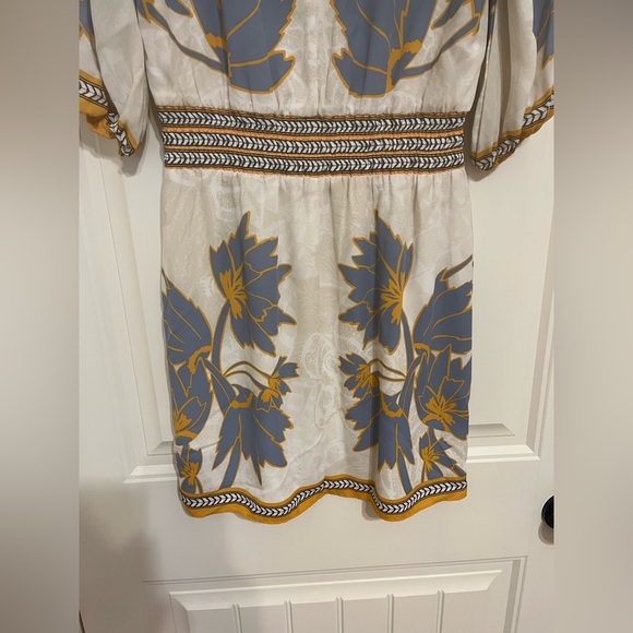 White House Black Market Dress ¾ Sleeve Smocked Waist Dress - Picture 12 of 12